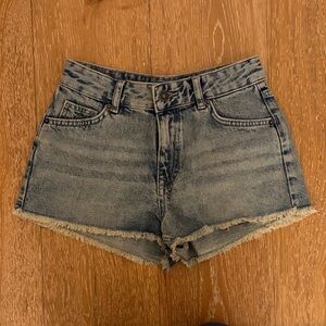 subdued denim shorts